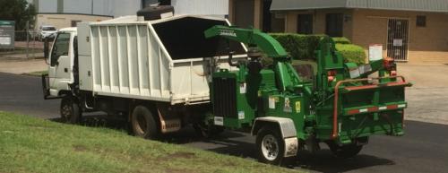 Truck and Chipper